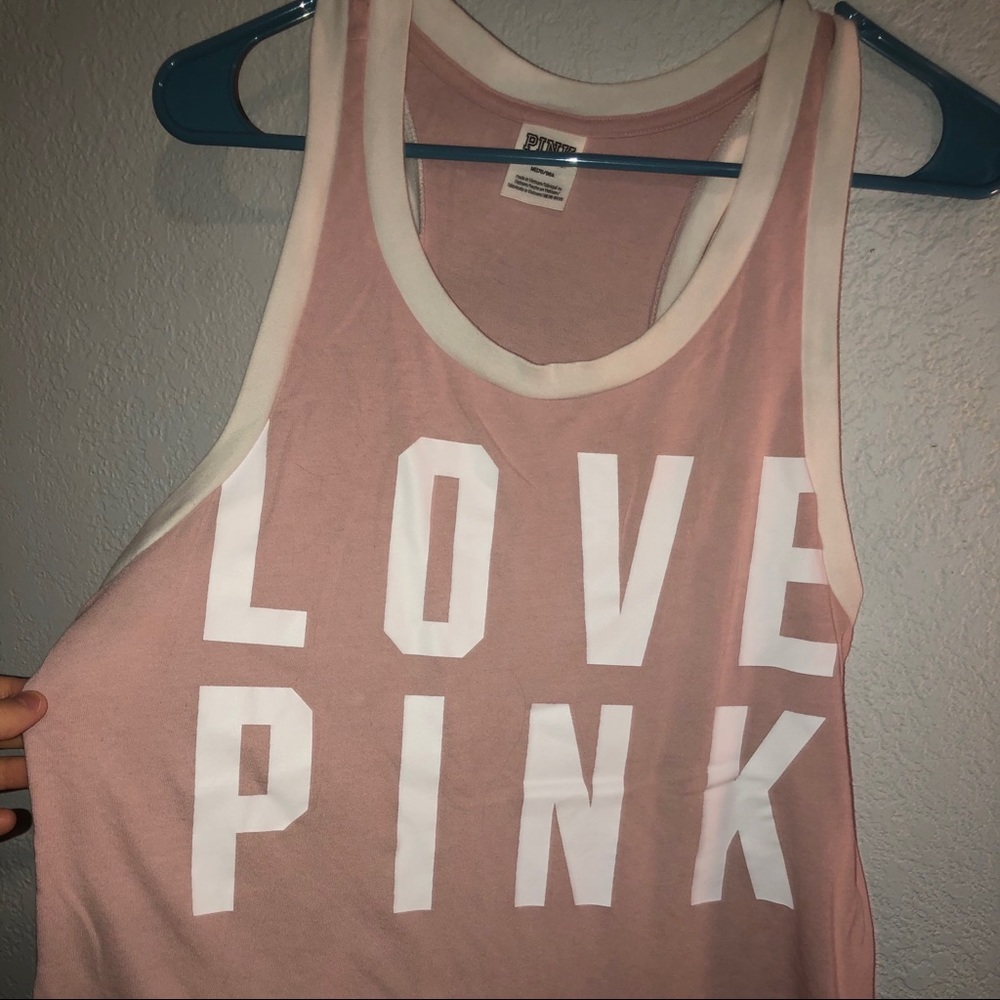 “love pink” tank top